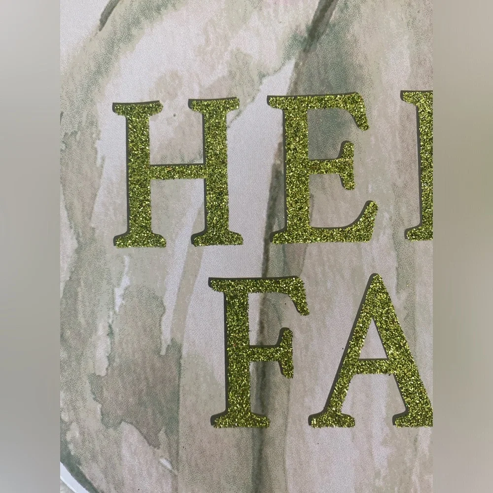 NWT Glittery Pumpkin Hello Fall Autumn Hanging Door or Wall Sign